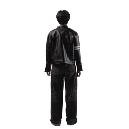 MOROSE DOUBLE STRIPE LEATHER JACKET