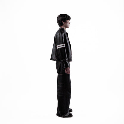 MOROSE DOUBLE STRIPE LEATHER JACKET